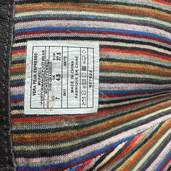 Merrell Vera Peak Espresso Leather Riding Boots Women’s 7 Brown Tall Zip - Picture 12 of 14